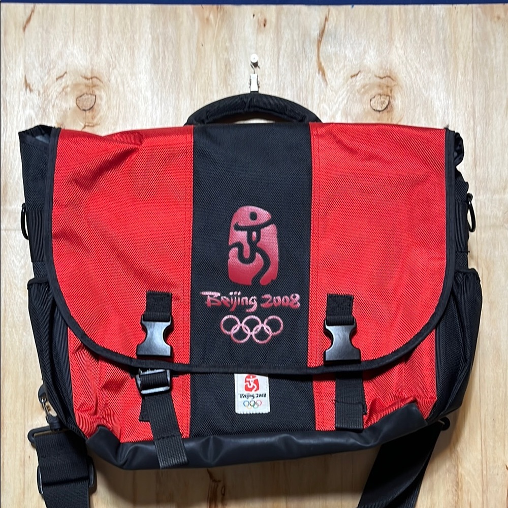 Beijing 2008 Red and Black Messenger Bag